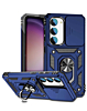 Galaxy S23 FE Dual Layers Hybrid Case with Metal Ring & Camera Protector - BLUE (Only Ground Shipping)