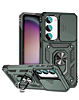 Galaxy S23 FE Dual Layers Hybrid Case with Metal Ring & Camera Protector - DARK GREEN (Only Ground Shipping)