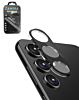 Buy the back camera tempered glass for Galaxy S23 and S23 Plus in black.
