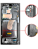 OLED Assembly with Frame for Galaxy S23 Ultra (S918) (PHANTOM BLACK) (Aftermarket OLED)