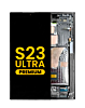 Purchase the OLED assembly with frame for Galaxy S23 Ultra S918 in phantom black. Premium quality.