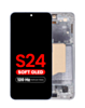OLED Assembly with Frame for Galaxy S24 (S921) (SAPPHIRE BLUE) (Aftermarket Plus Soft Oled / 120Hz)