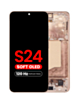 OLED Assembly with Frame for Galaxy S24 (S921) (SANDSTONE ORANGE) (Aftermarket Plus Soft Oled / 120Hz)