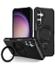 Hard PC Shockproof Case w /Ring Holder - BLACK for Galaxy S24FE (Only Ground Shipping)