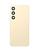 Buy the Back Glass with Camera Lens and Adhesive for Galaxy S24 Plus, no logo, in amber yellow.
