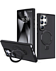 Galaxy S24 Ultra Carbon Wireless Charging Case with Ring Stand - BLACK (Only Ground Shipping)