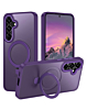 Carbon Wireless Charging Case with Ring Stand - PURPLE for Galaxy S24 / S25 (Only Ground Shipping)