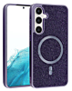 Wireless Charging Bling Diamond Crystal Case - PURPLE for Galaxy S24 / S25 (Only Ground Shipping)