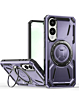 Full-Body Rugged Shockproof Case with Built-in Ring Holder - PURPLE for Galaxy S25E (Only Ground Shipping)
