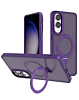 Carbon Wireless Charging Case with Ring Stand - PURPLE for Galaxy S25E (Only Ground Shipping)