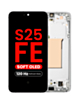 OLED Assembly with Frame for Galaxy S25 FE (S731) (WHITE) (Aftermarket Plus Soft Oled / 120Hz)