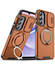Rugged Magnetic Case with Ring Camera Cover - ORANGE for Galaxy S25 Plus (Only Ground Shipping)