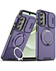 Rugged Magnetic Case with Ring Camera Cover - PURPLE for Galaxy S25 Plus (Only Ground Shipping)