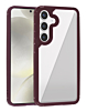 Luxury Shockproof Clear Case - DARK RED for Galaxy S25 Plus (Only Ground Shipping)