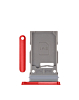 Single Sim Card Tray for Galaxy S25  /  S25 Plus (CORAL RED)