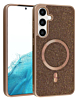 Wireless Charging Bling Diamond Crystal Case - GOLD for Galaxy S25 Plus (Only Ground Shipping)