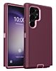 Heavy Duty Case for Galaxy S25 Ultra (MAROON & BLACK) (Only Ground Shipping)
