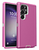 Heavy Duty Case for Galaxy S25 Ultra (LIGHT PINK & WHITE) (Only Ground Shipping)