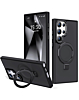 Carbon Wireless Charging Case with Ring Stand - BLACK for Galaxy S25 Ultra (Only Ground Shipping)