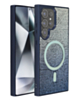 Wireless Charging Bling Diamond Crystal Case - BLUE for Galaxy S25 Ultra (Only Ground Shipping)