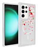 Flower Design Transparent Case with Wireless Charger - Style 6 for Galaxy S25 Ultra (Only Ground Shipping)