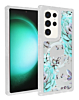 Flower Design Transparent Case with Wireless Charger - Style 8 for Galaxy S25 Ultra (Only Ground Shipping)