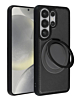 Slim Leather Case with Wireless Charging Kickstand - BLACK for Galaxy S26 Ultra (Only Ground Shipping)