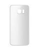 Purchase the white back glass with camera lens and adhesive for Galaxy S7, no logo.