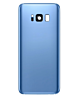 Back Glass with Camera Lens and Adhesive for Galaxy S8 (NO LOGO) (BLUE)