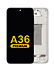 Buy the OLED Assembly with Frame for Galaxy A36 A366 2025 in white, Premium.