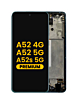Shop the OLED Assembly with Frame in Awesome Blue, Premium, for Galaxy A52 4G model A525 from 2021, A52 5G model A526 from 2021, and A52s 5G model A528 from 2021.