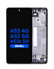 Buy the LCD Assembly in Awesome Black, Aftermarket Incell, with Frame for Galaxy A52 4G model A525 from 2021, A52 5G model A526 from 2021, and A52s 5G model A528 from 2021, without Fingerprint Sensor.