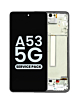 Buy the OLED assembly with frame for the Galaxy A53 5G 2022 in Awesome Black, service pack.