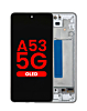 Stock up on the OLED Assembly with Frame for Galaxy A53 5G, model A536 from 2022, 6.46 inches, in Awesome White – Aftermarket OLED.
