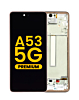 Buy the OLED Assembly with Frame for Galaxy A53 5G, model A536 from 2022, in Awesome Peach – Premium.