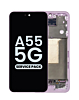 Buy the OLED assembly with frame for the Galaxy A55 5G 2024 in Awesome Lilac, service pack.
