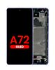 Order the 6.67-inch Awesome Violet OLED assembly with frame, aftermarket, for the Galaxy A72 2021 model A725.