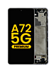Buy the premium Awesome Black OLED assembly with frame for the Galaxy A72 5G 2021 model A726.
