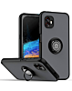 Galaxy X Cover 6 Pro Hard PC Rear / Soft TPU Colorful Border Case with I-ring Holder - BLACK (Only Ground Shipping)