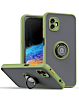 Galaxy X Cover 6 Pro Hard PC Rear / Soft TPU Colorful Border Case with I-ring Holder - GREEN (Only Ground Shipping)