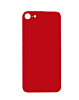 Shop the red back glass with a bigger camera hole for iPhone SE 2022, no logo.