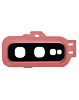 Purchase the back camera lens with bracket for Galaxy S10E in pink.