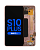 Shop the LCD assembly with frame for Galaxy S10 Plus G975 in Flamingo Pink, without fingerprint sensor, aftermarket Incell.