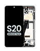 Stock up on the OLED assembly with frame for the Galaxy S20 G980 and G981, not compatible with Verizon, in Cosmic Black, Service Pack.