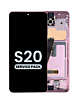 Stock up on the OLED assembly with frame for the Galaxy S20 G980 and G981, not compatible with Verizon, in Cloud Pink, Service Pack.
