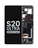 Stock up on the OLED Assembly with Frame for Galaxy S20 Ultra G988 in Cosmic Black, Service Pack.