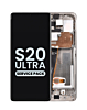 Buy the OLED Assembly with Frame for Galaxy S20 Ultra G988 in Cloud White, Service Pack.