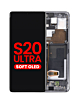 Stock up on the OLED Assembly with Frame for Galaxy S20 Ultra G988, Cosmic Gray, Aftermarket OLED.