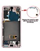 OLED Assembly with Frame for Galaxy S21 (G991) (PHANTOM PINK) (Service Pack)