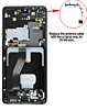 OLED Assembly with Frame for Galaxy S21 Ultra (G998) (PHANTOM BLACK) (Service Pack)
